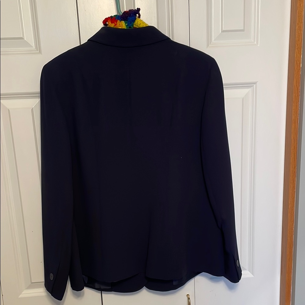 Classic Navy Blue Women's Blazer - Picture 2 of 7